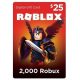 Roblox 25$ - 2000 Robux (USA)