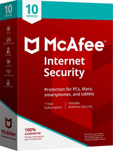 McAfee Internet Security 2020 (10 Device/1 Year) (MIS00IEUXRAP6)