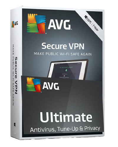 AVG Ultimate 10-Multi Devices + VPN 1-Year, Global