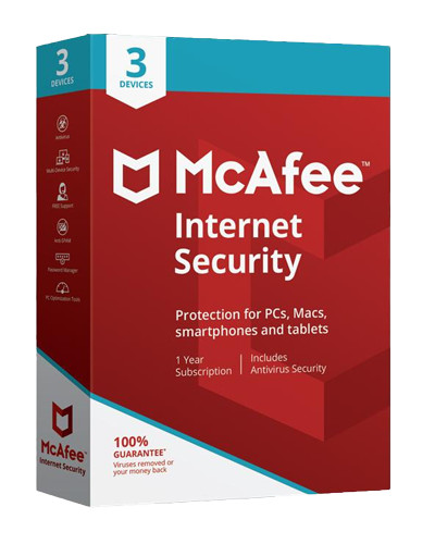 McAfee Internet Security 2020 (3 Device/1 Year) (MIS00GEU3RAP)