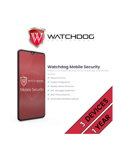 Watchdog Mobile Security - 3 devices / 1 year electronic license