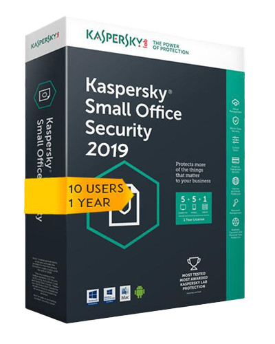 Kaspersky Small Office Security V8 for 10 desktop, 10 mobile, 1 server 1 YEAR