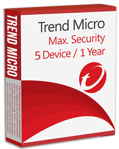 Trend Micro Maximum Security 5-Devices 1-Year