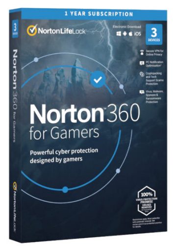 Norton 360 For Gamers | 3 Devices | 1 Year | 50 Gb Cloud Storage | EU | NON SUB |